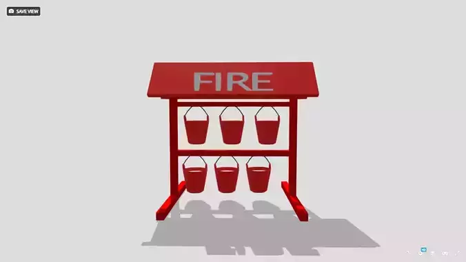 Fire sand bucket red 