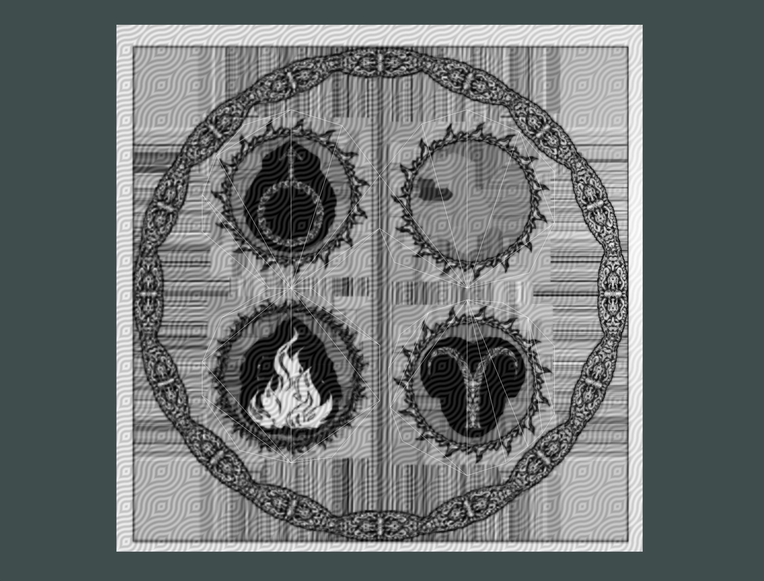 Cartoon Parallax Constellation Zodiac Sign Aries Astrology Low-poly 3D model_40