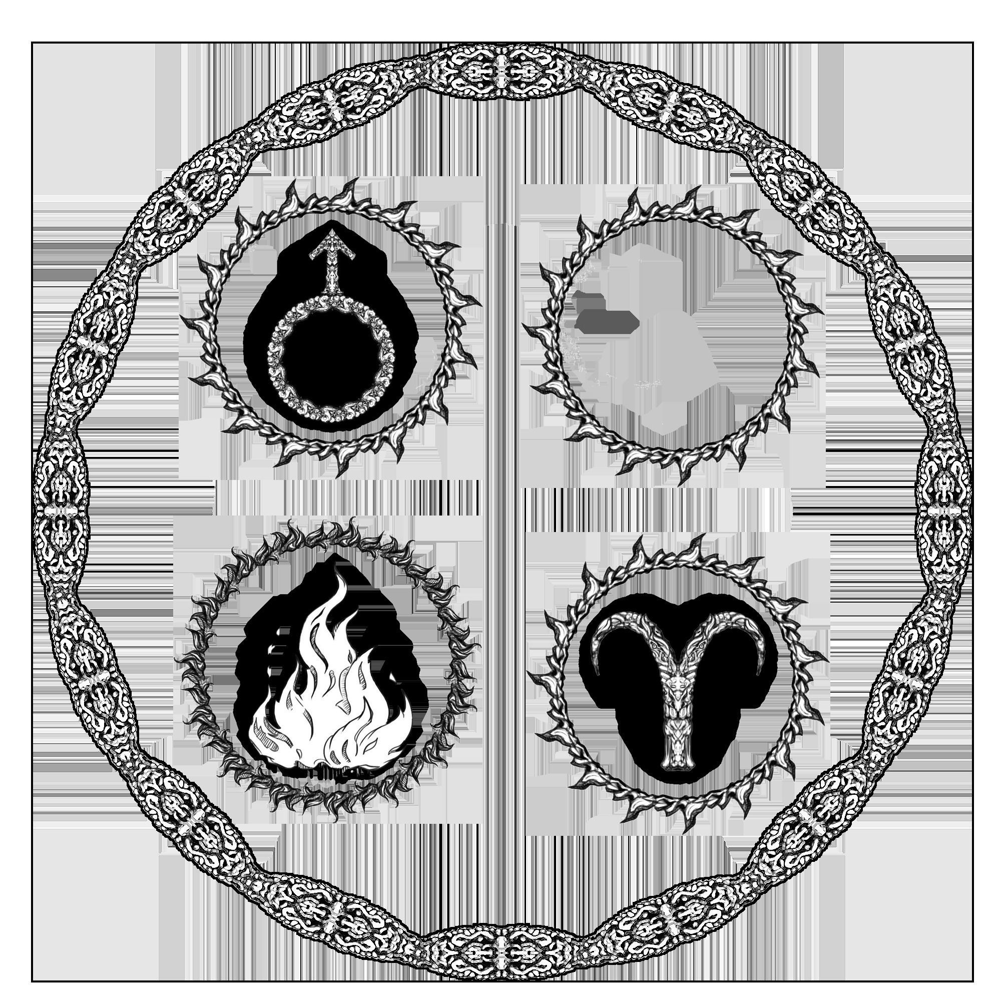 Cartoon Parallax Constellation Zodiac Sign Aries Astrology Low-poly 3D model_45