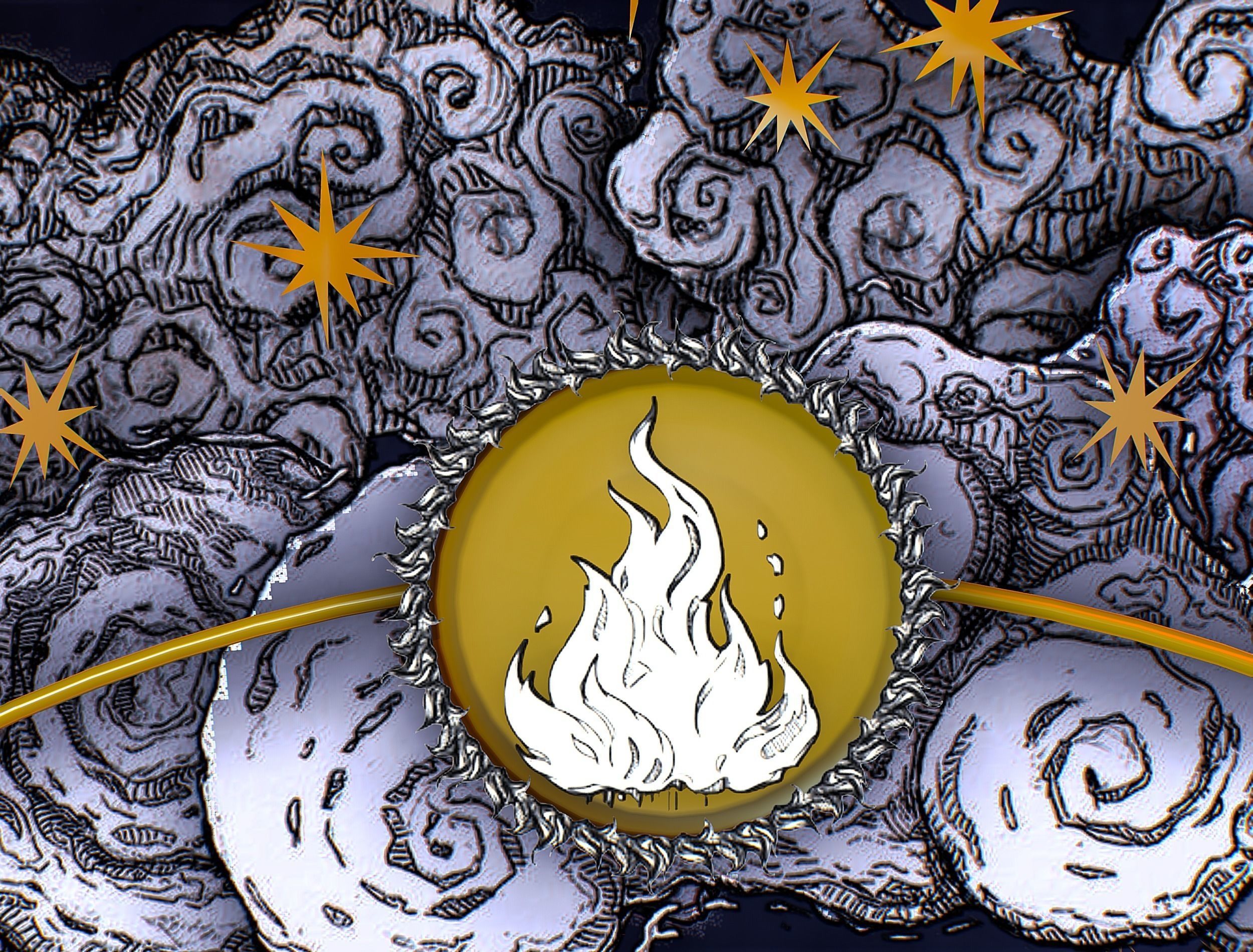 Cartoon Parallax Constellation Zodiac Sign Aries Astrology Low-poly 3D model_28