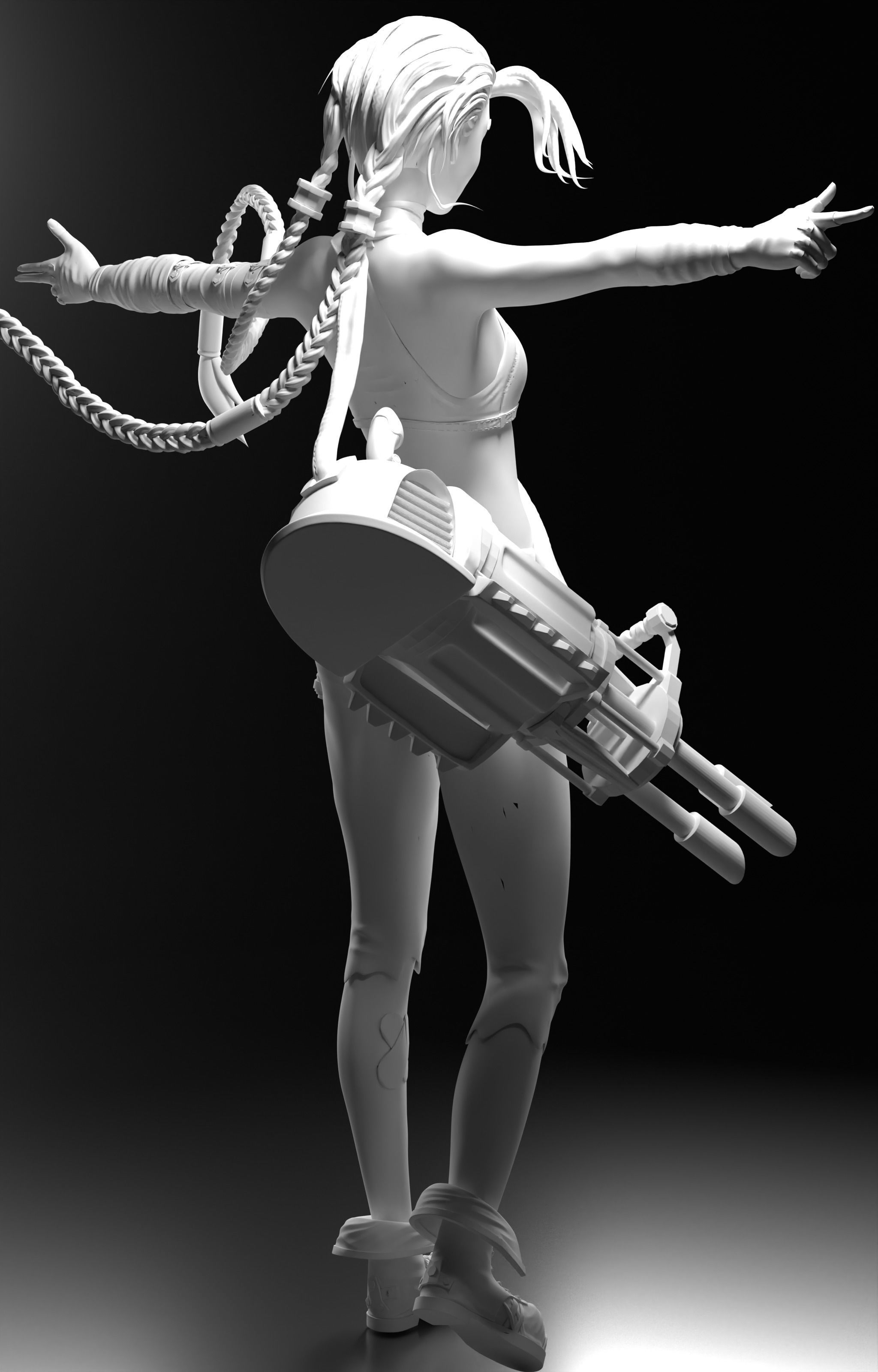 Jinx  Arcane League of Legends 3D model_1