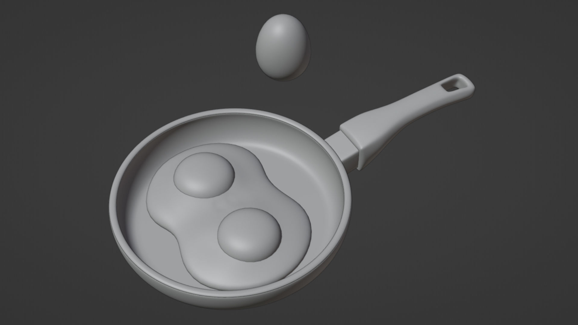 Emoji Egg and Frying Egg 001 3D model_12