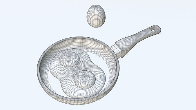 Emoji Egg and Frying Egg 001 3D model 7