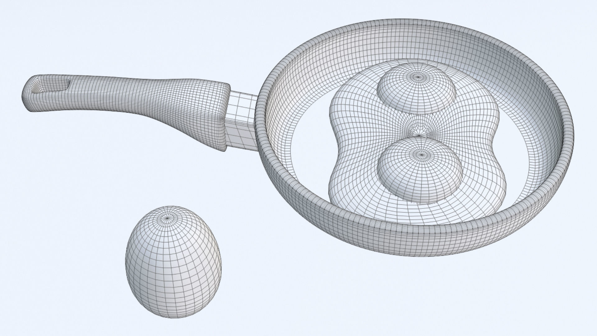 Emoji Egg and Frying Egg 001 3D model_9