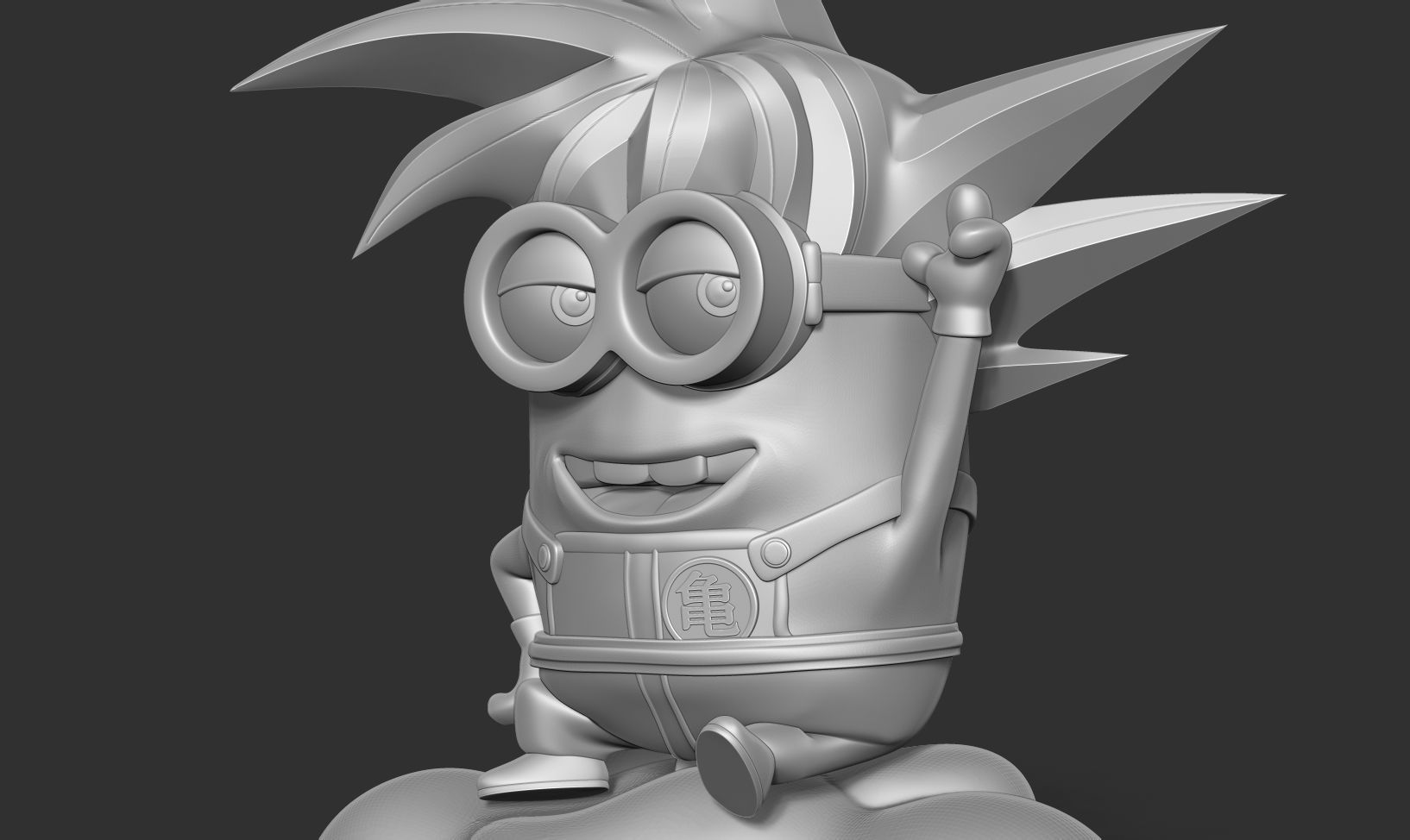 Songoku Minion 3D print model_7