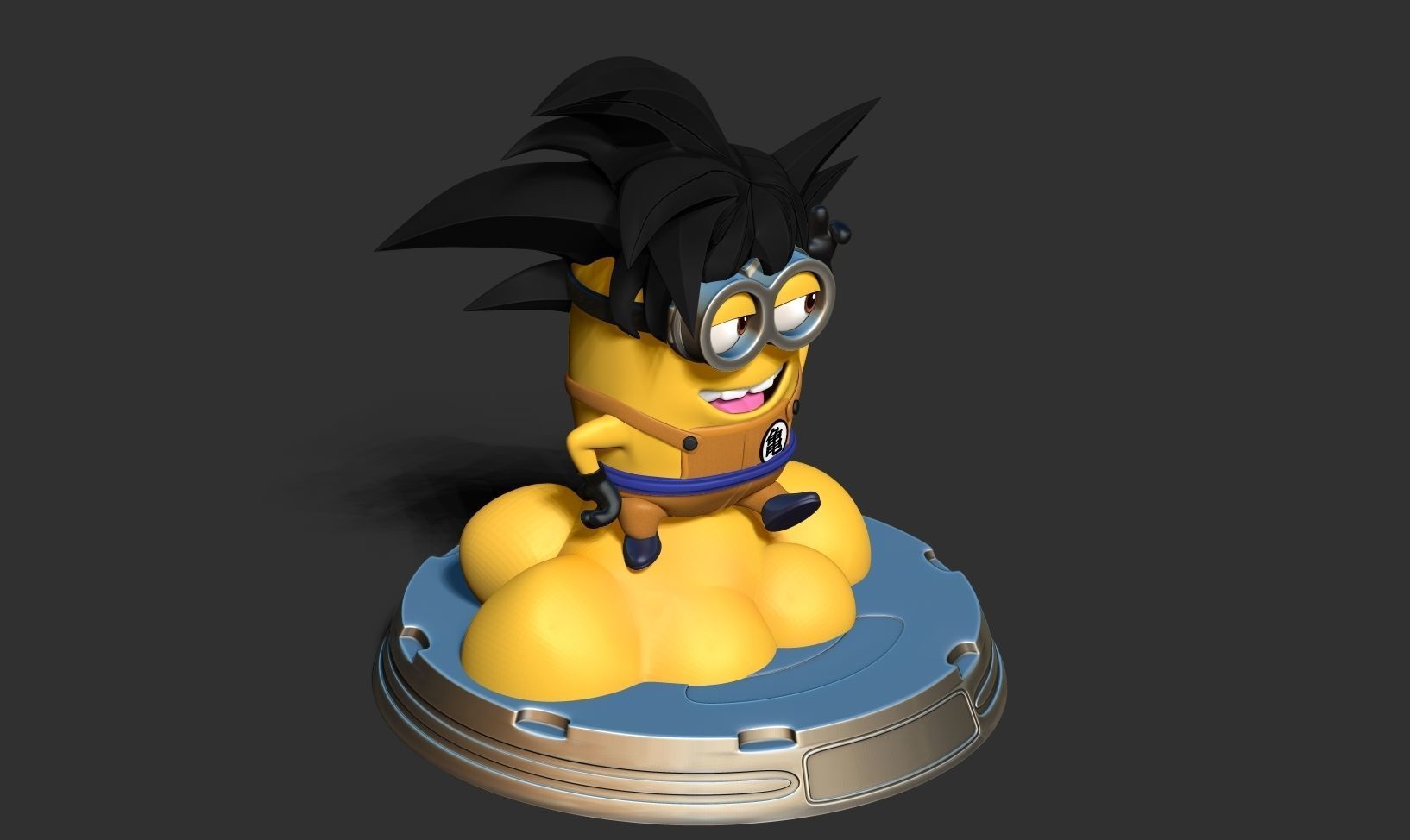 Songoku Minion 3D print model_15