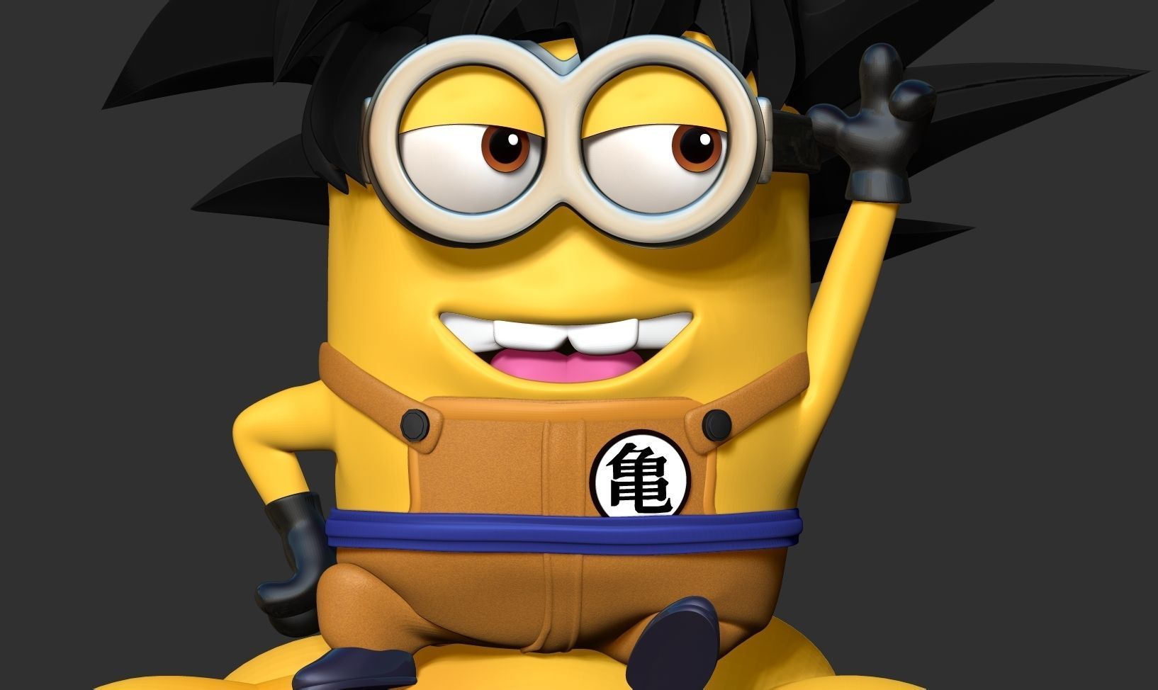 Songoku Minion 3D print model_5