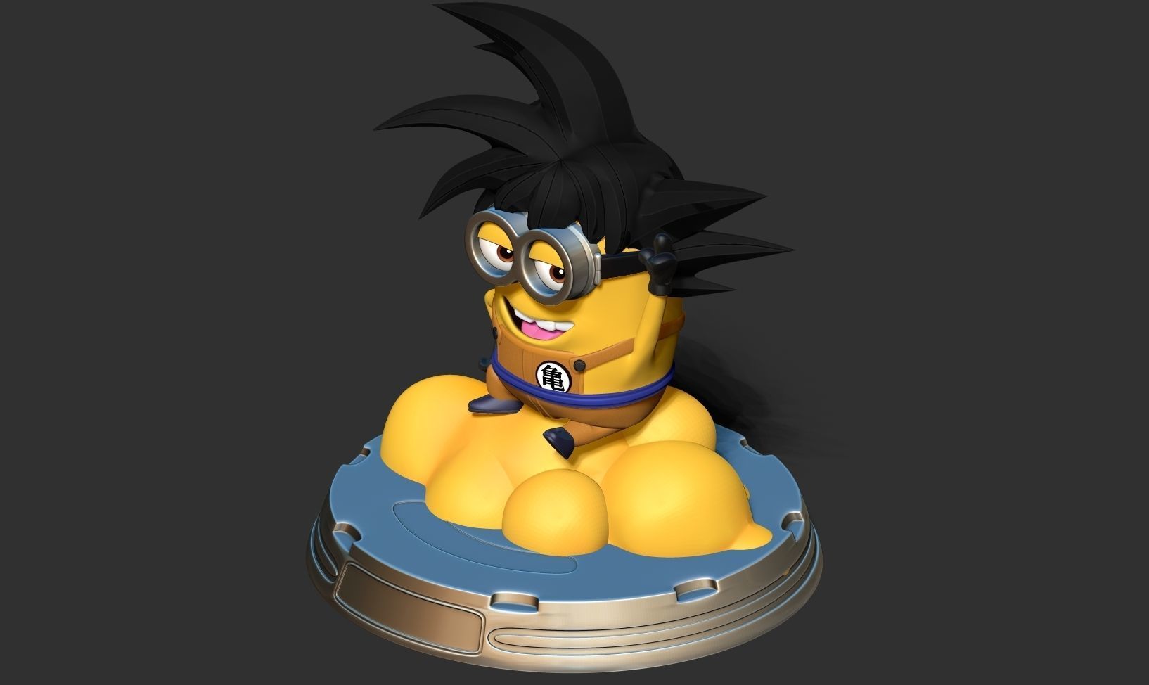 Songoku Minion 3D print model_17