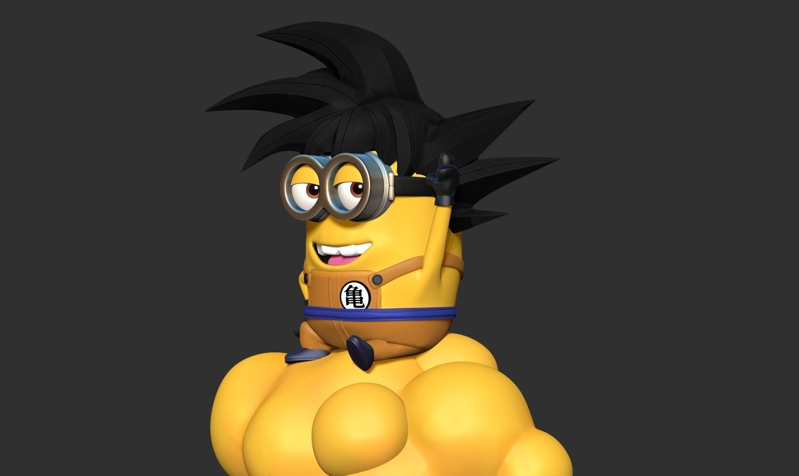 Songoku Minion 3D print model_11
