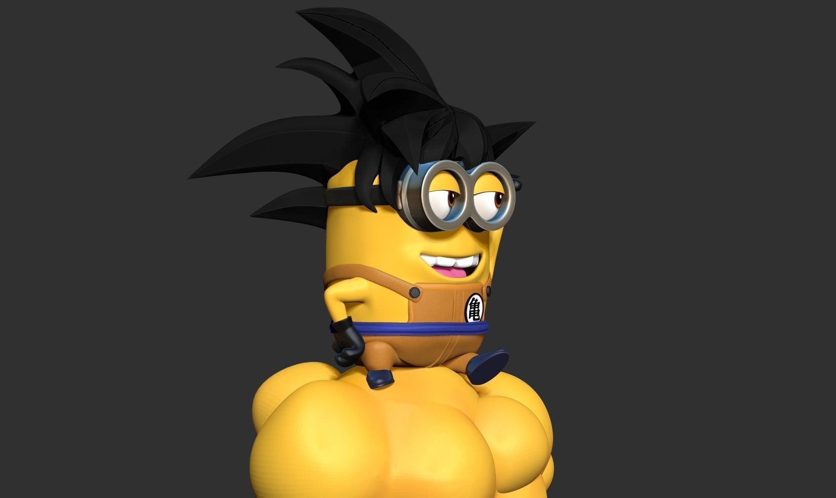 Songoku Minion 3D print model_13