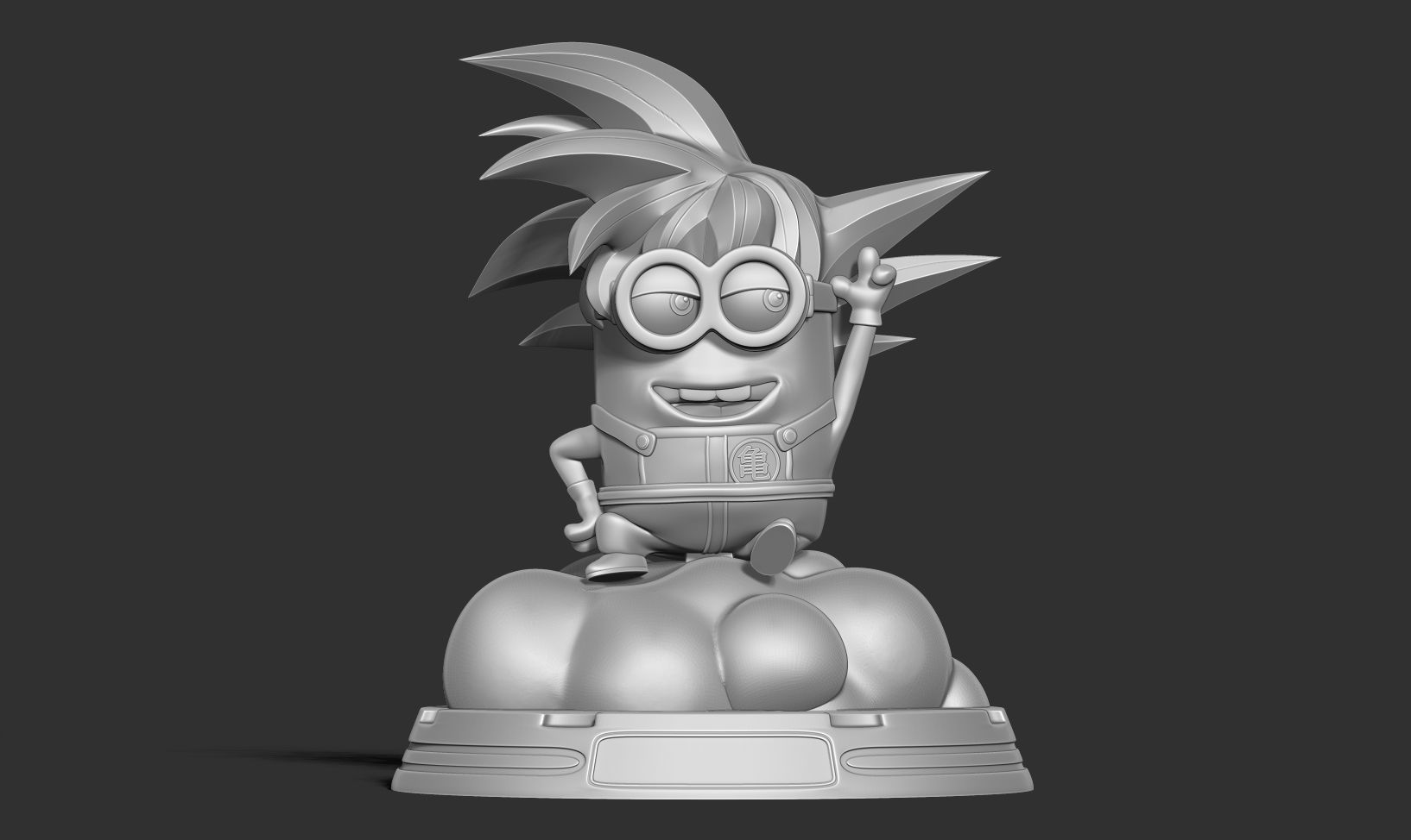 Songoku Minion 3D print model_10