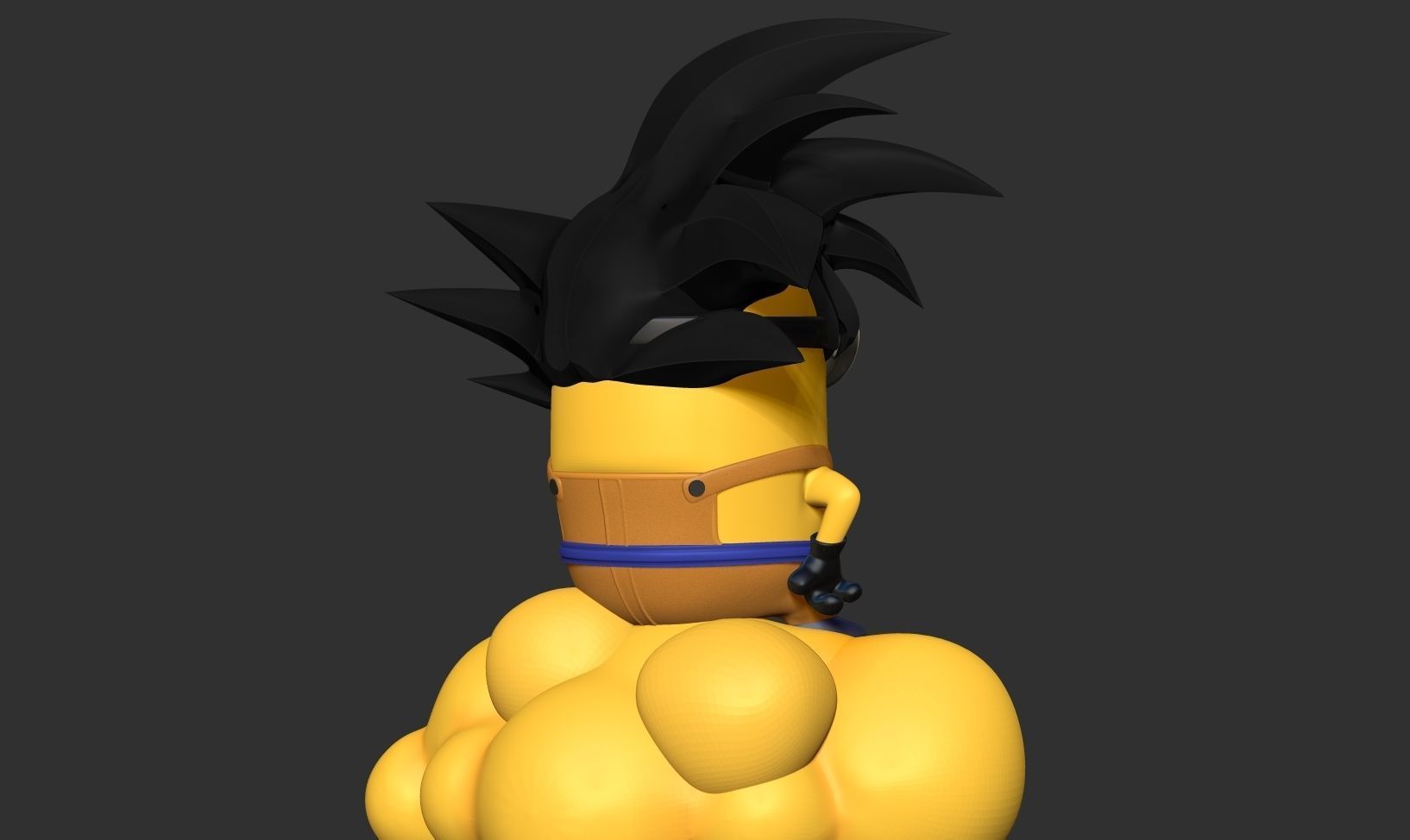 Songoku Minion 3D print model_6