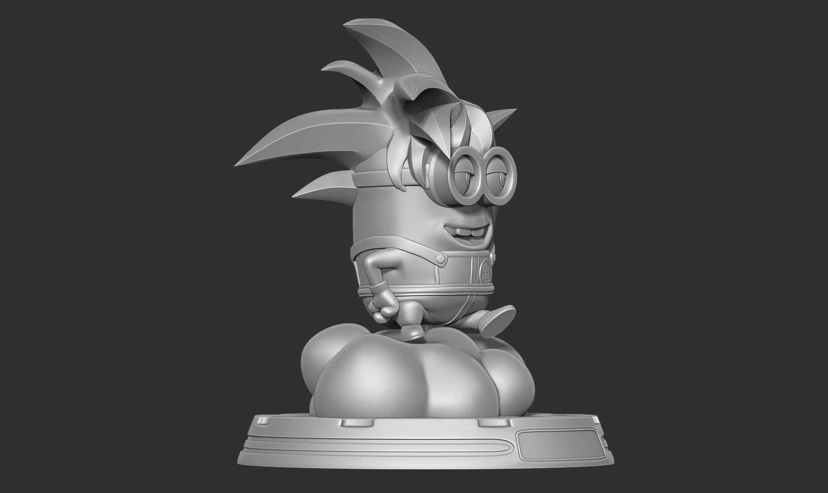 Songoku Minion 3D print model_14