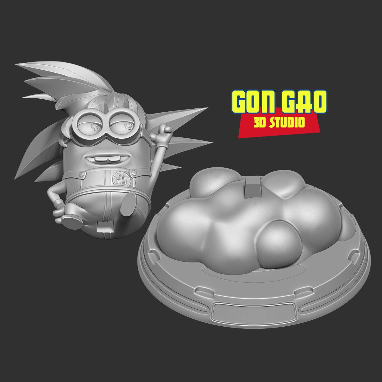Songoku Minion 3D print model_2