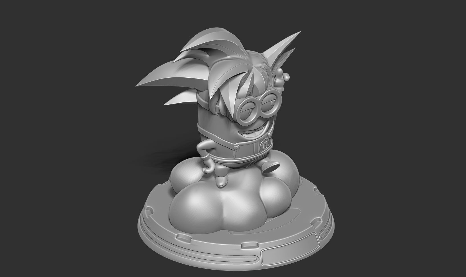Songoku Minion 3D print model_16