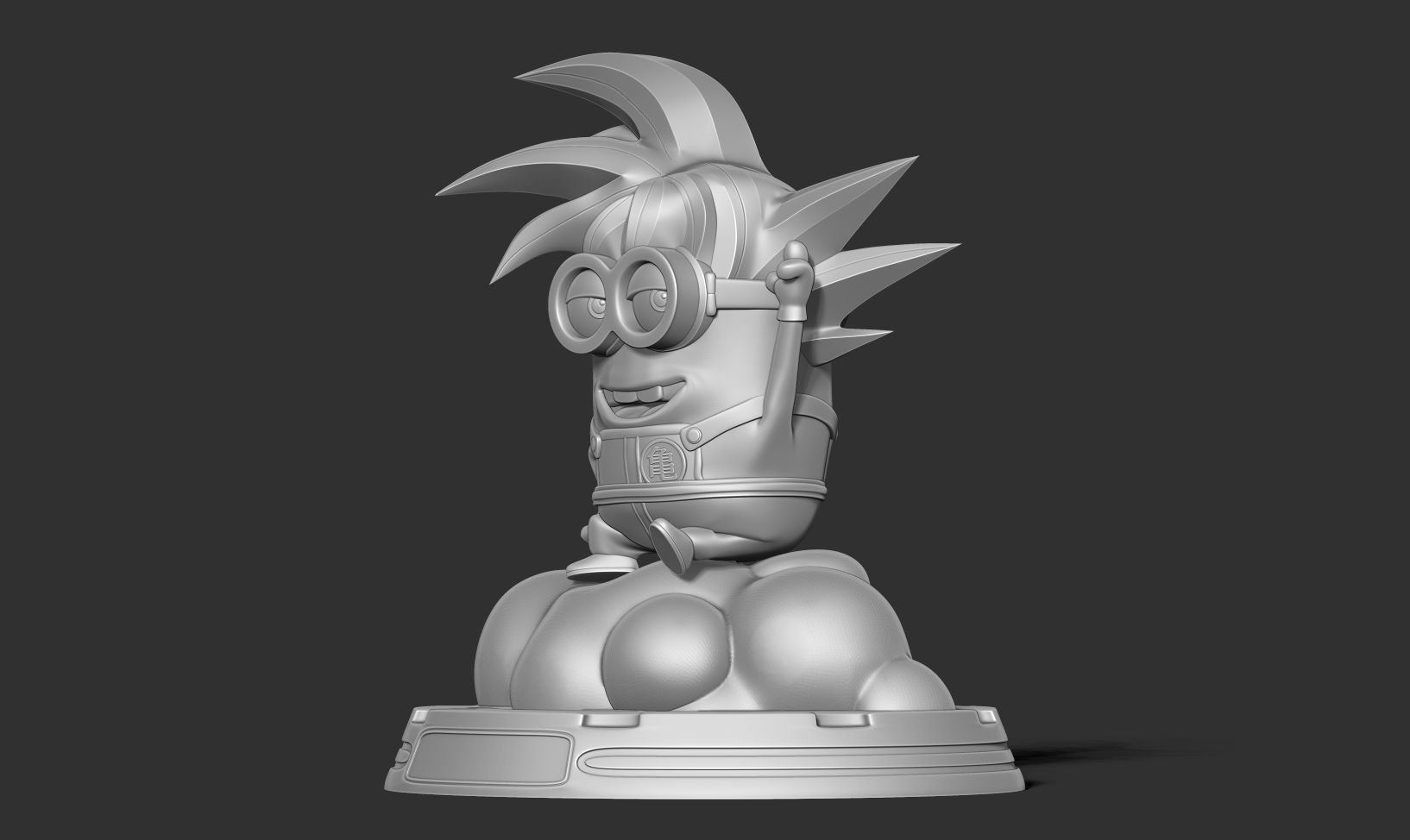 Songoku Minion 3D print model_12