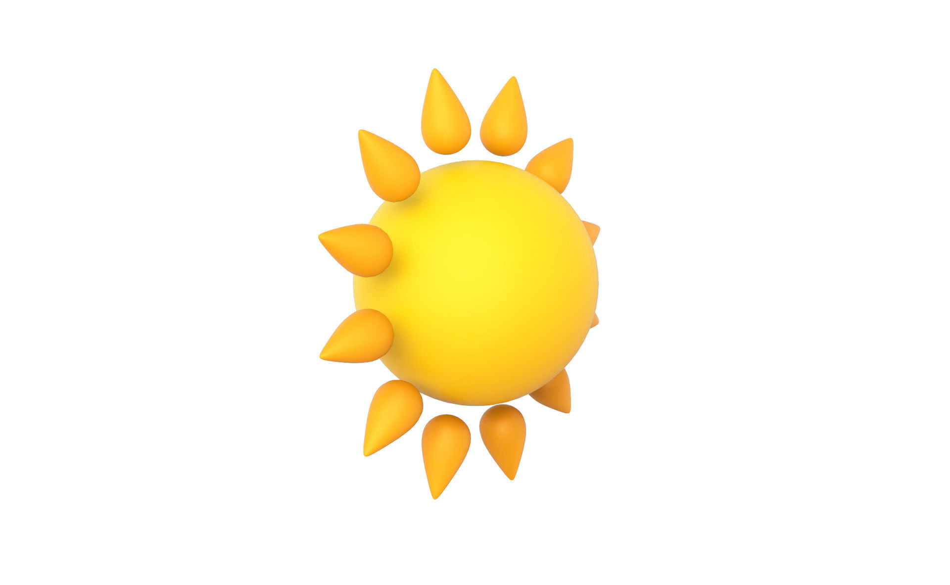 Prop88 Sun Low-poly 3D model_6