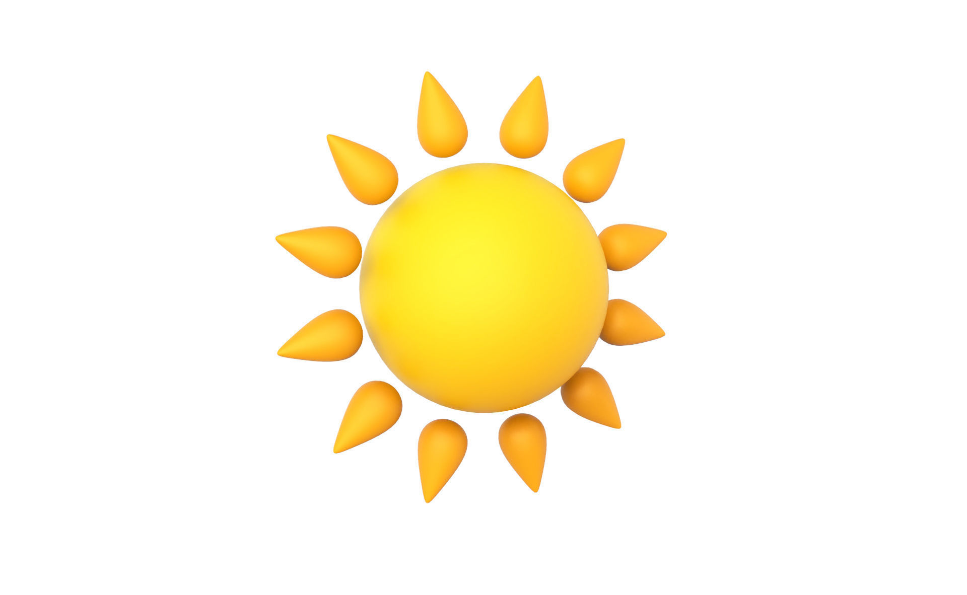 Prop88 Sun Low-poly 3D model_10