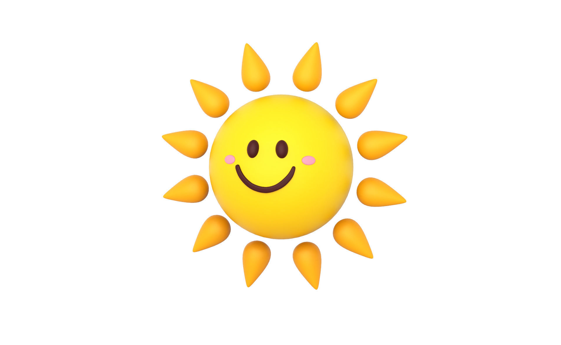 Prop88 Sun Low-poly 3D model_1