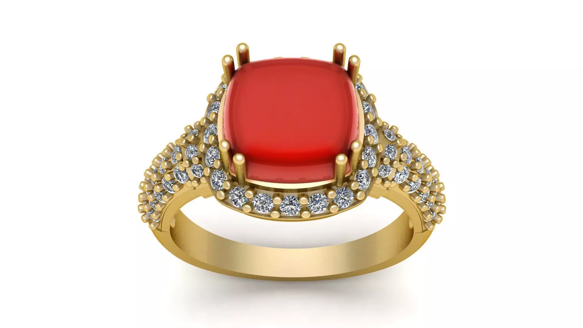 Women Fashion Diamond Ring 3d Printable Model 3D print model