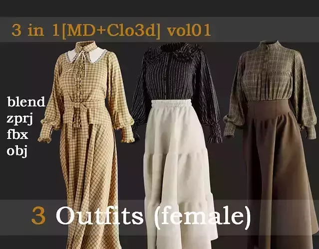3 Outfits for women vol01