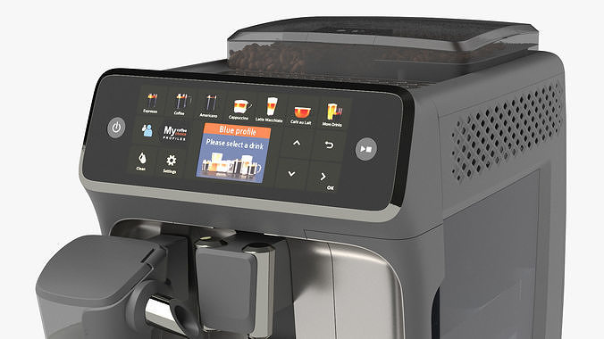 Automatic Espresso Machine Grey in Working Order 3D model 7