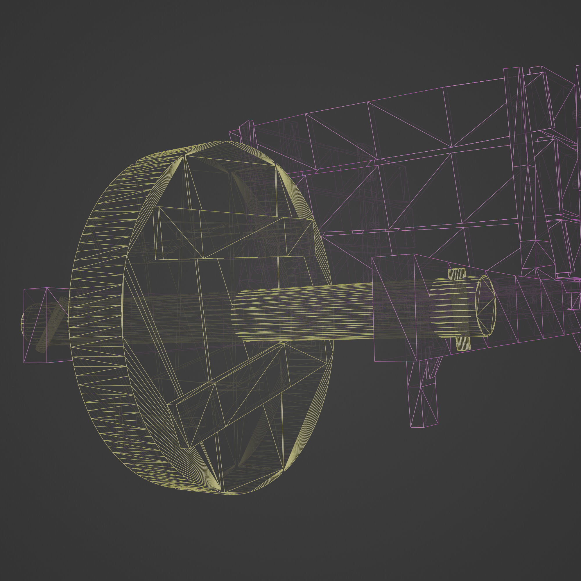 Wheelbarrow from Wood Low-poly 3D model_9