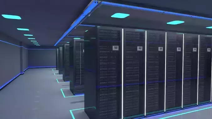 Modern Computer Server Room 1