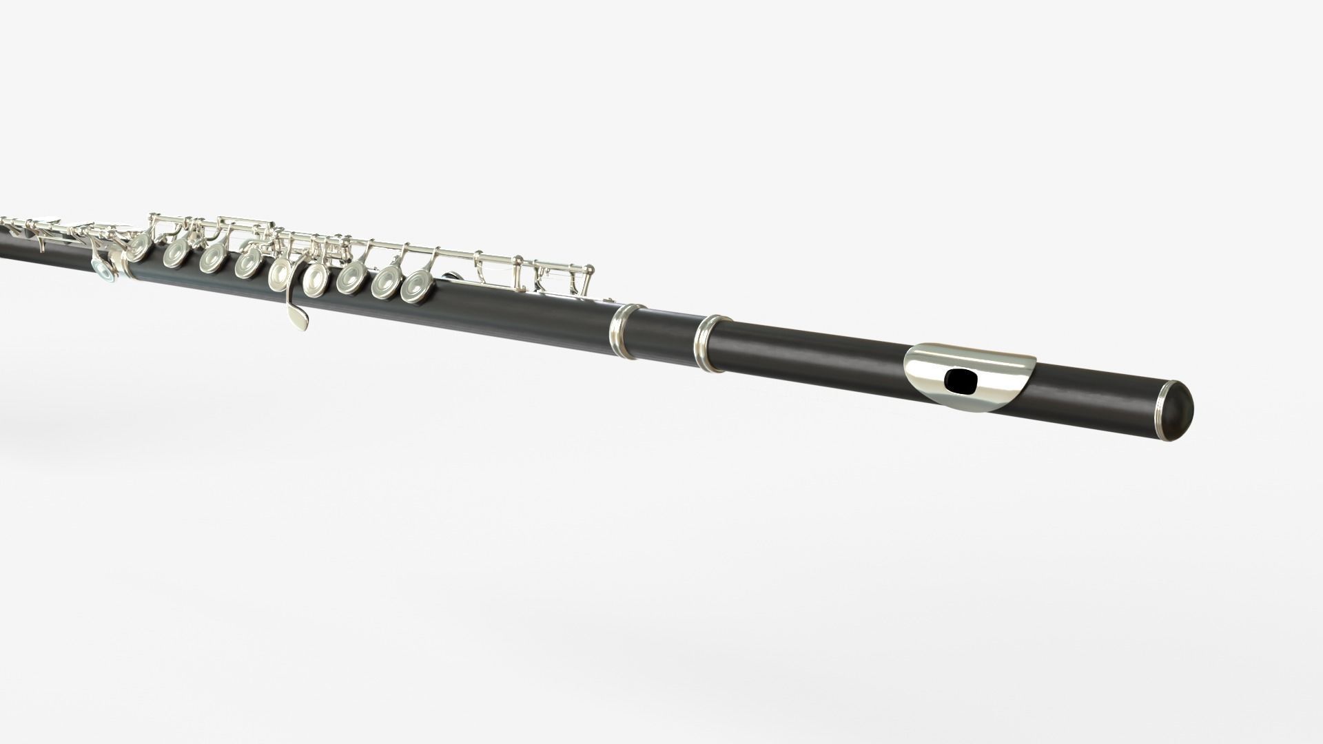 Flute Copper Black Silver 3D model_3