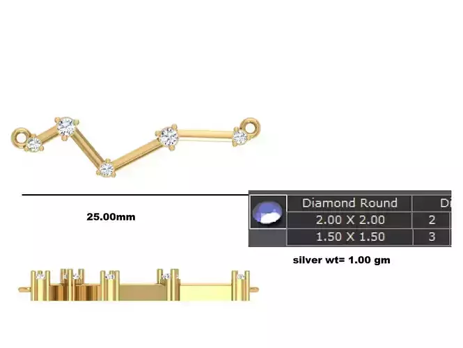 Stylish  diamond pendant for women 3D model