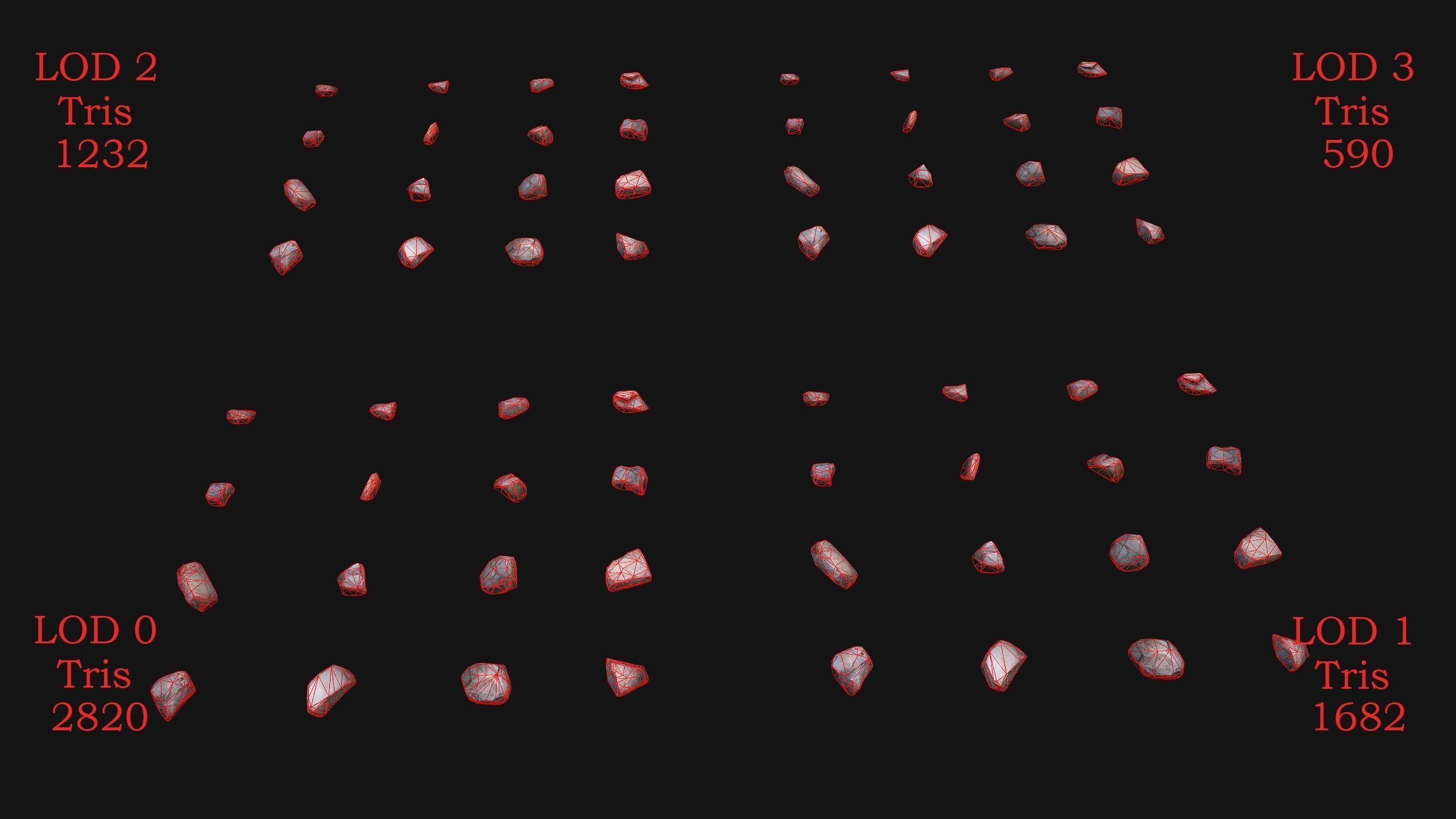 Medieval Wooden Mine and Excavator Ore Low-poly 3D model_8