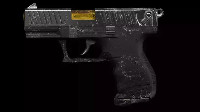 Walter P22 Old Rusty Gun 3D Model  3D model