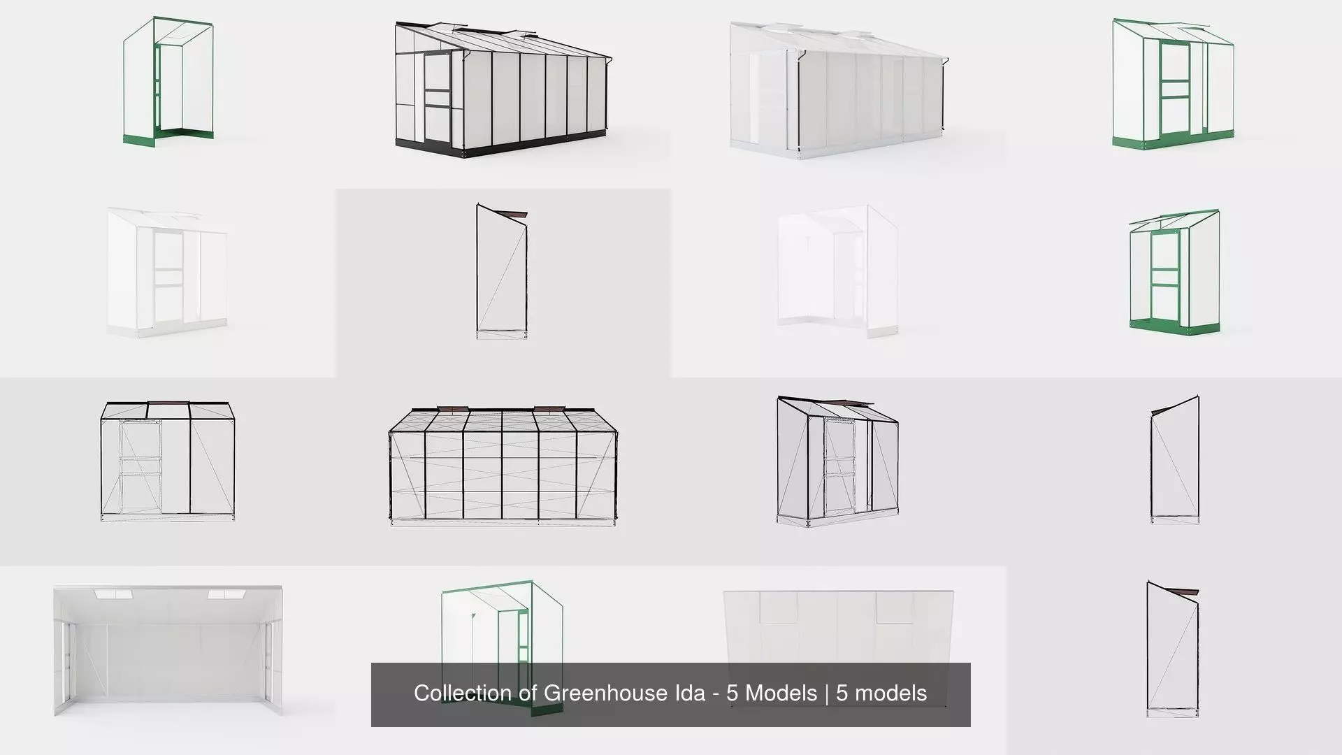 Collection of Greenhouse Ida - 5 Models _0