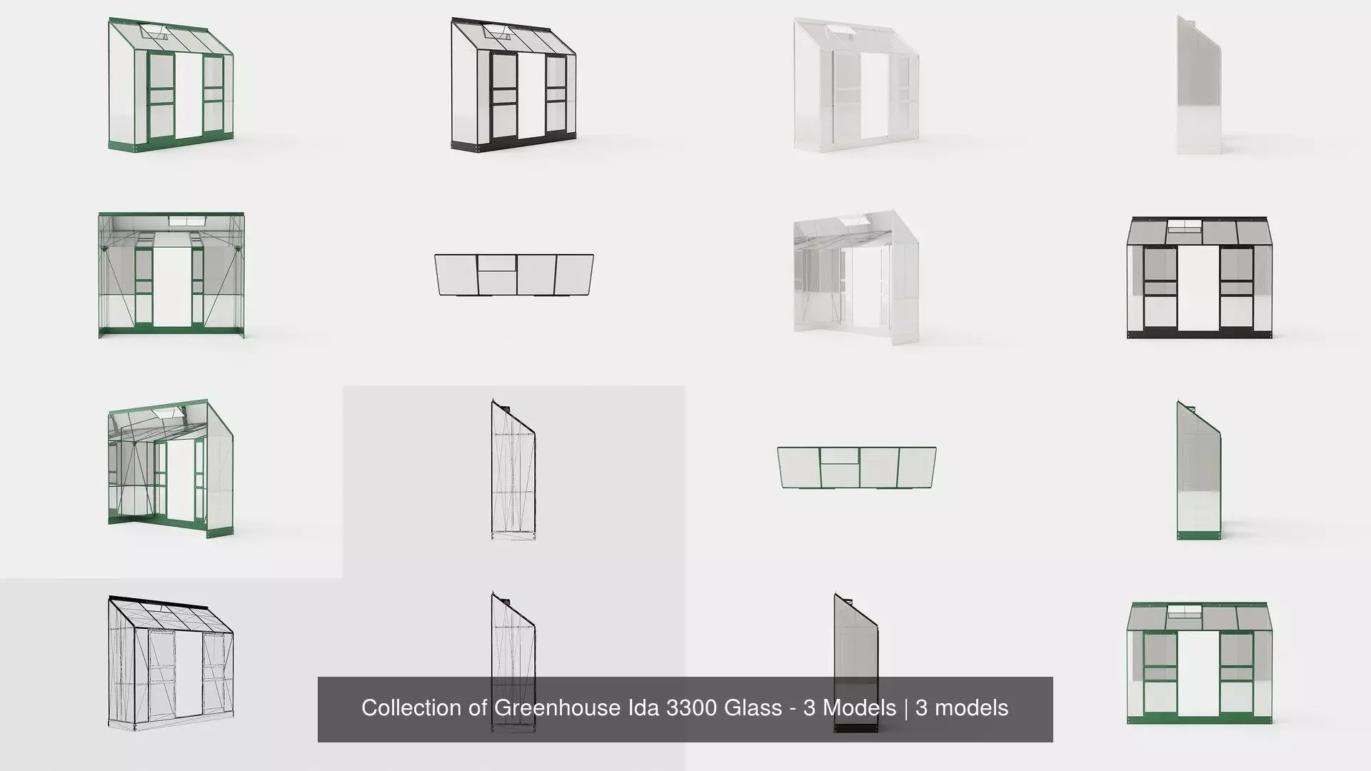 Collection of Greenhouse Ida 3300 Glass - 3 Models _0