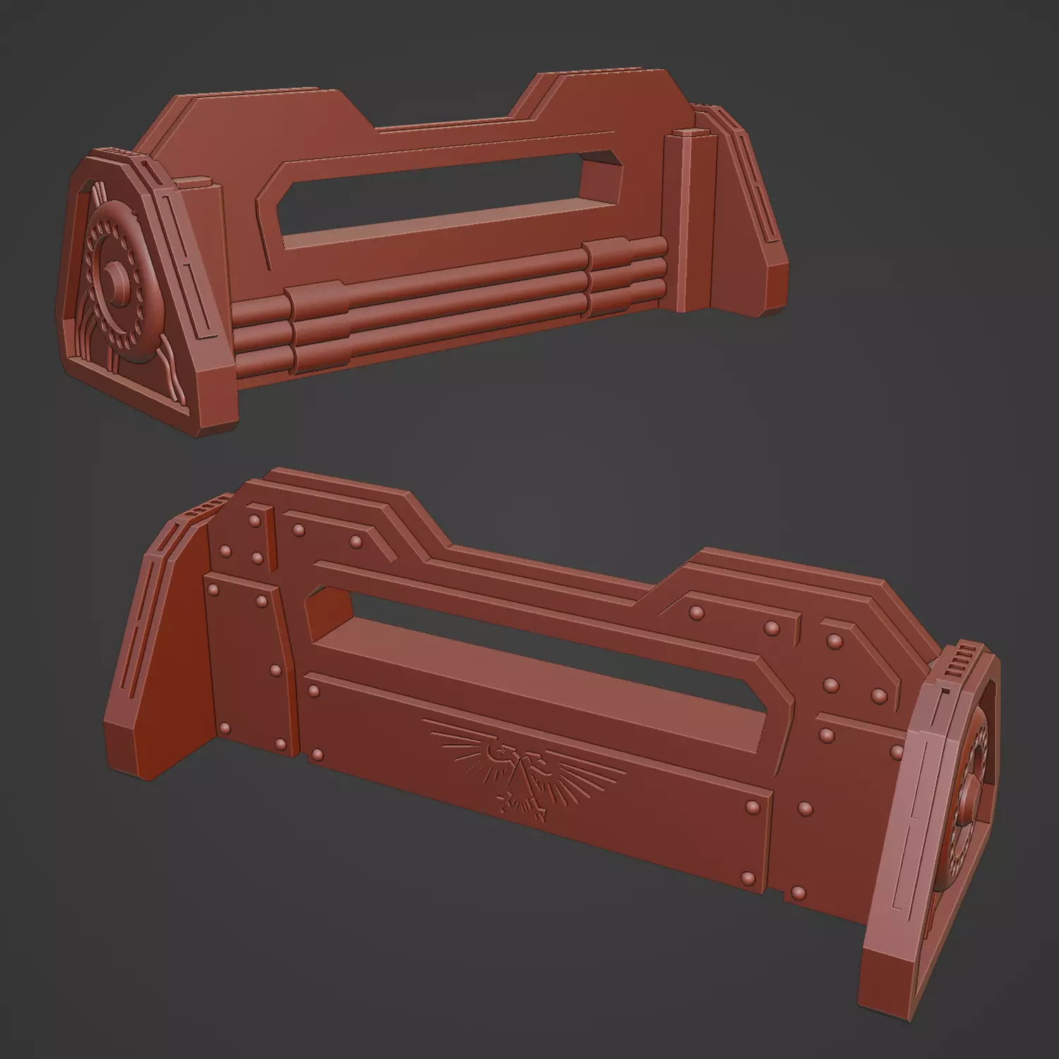 SCI-FI BARRICADE DEFENCE LINE BLOCK 3D print model