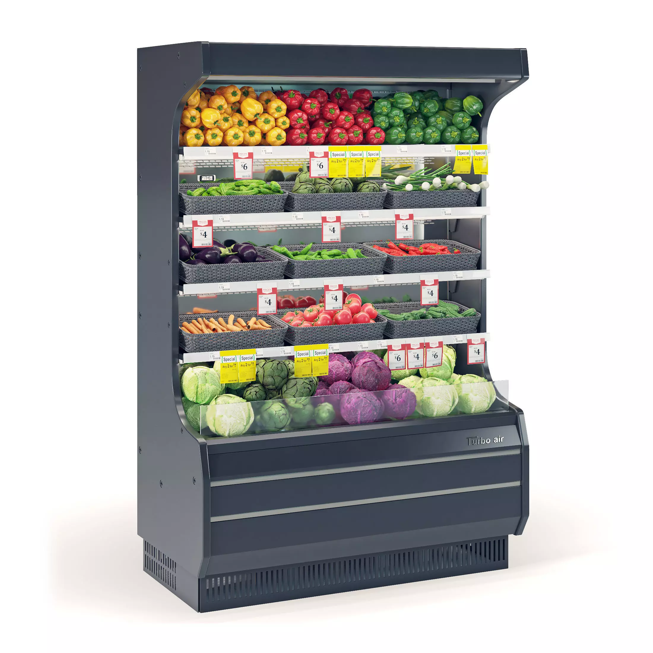 Vegetables Display Fridge 3D model_0