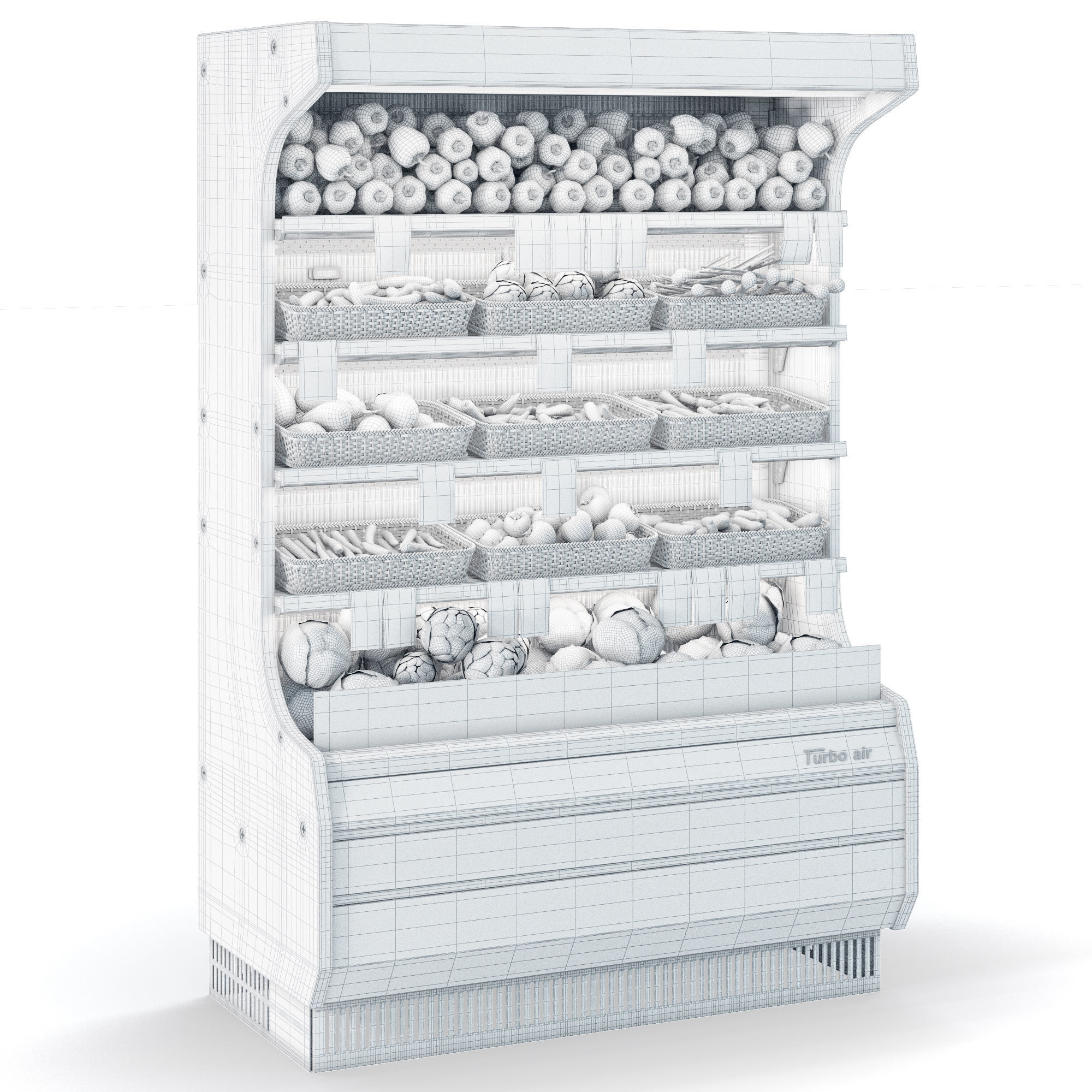 Vegetables Display Fridge 3D model_6