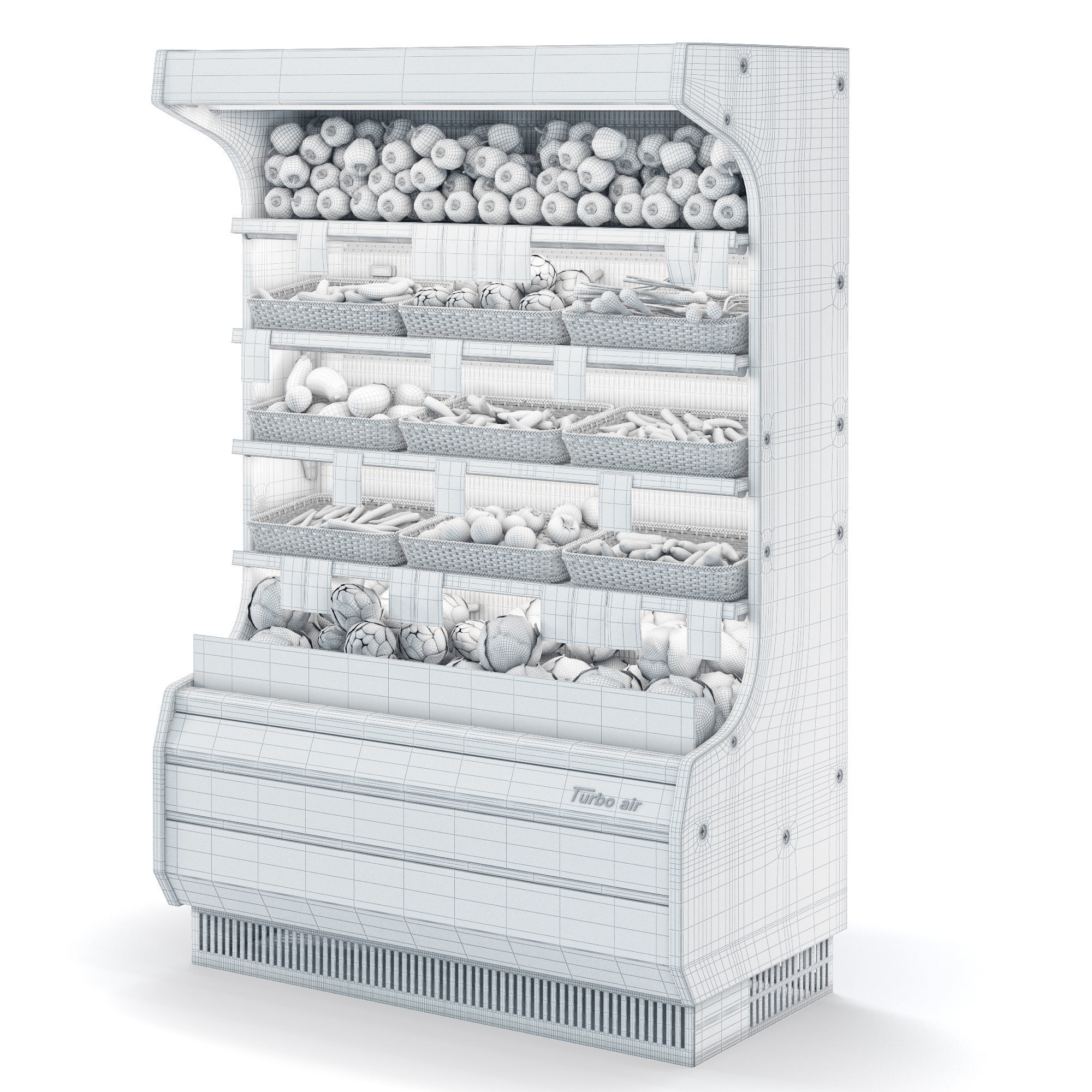 Vegetables Display Fridge 3D model_5