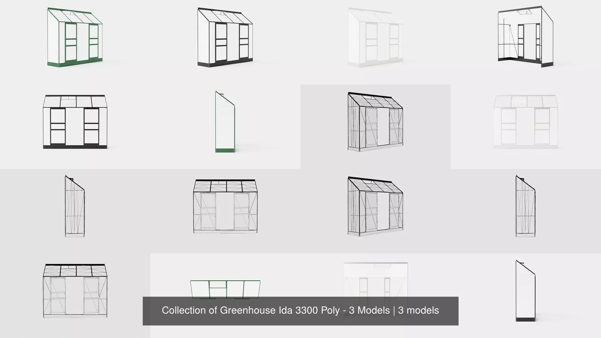 Collection of Greenhouse Ida 3300 Poly - 3 Models _0