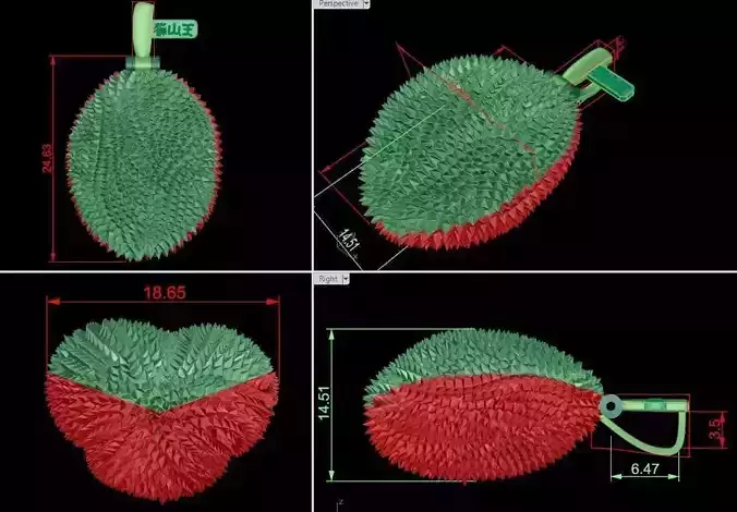 durian pendants sau rieng