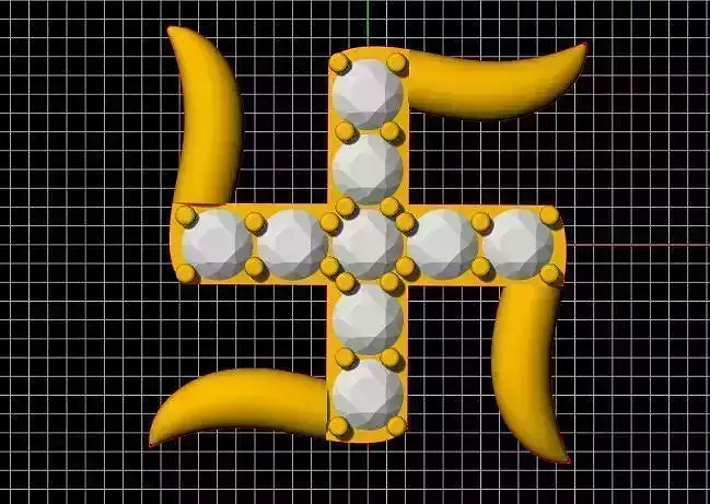 swastika pendant 3dm and stl file 3D print model