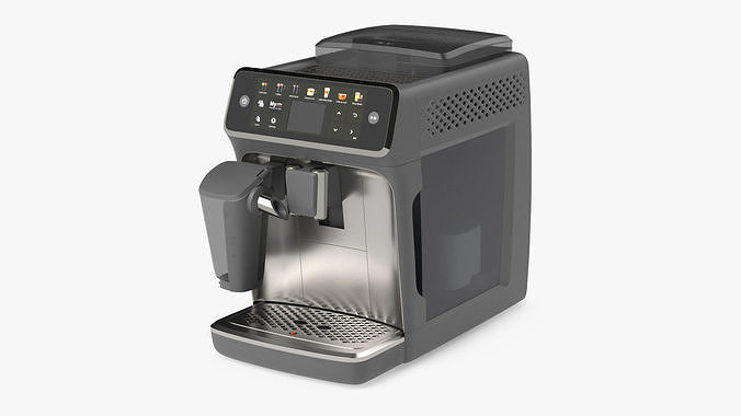 Automatic Espresso Machine Grey 3D model 4