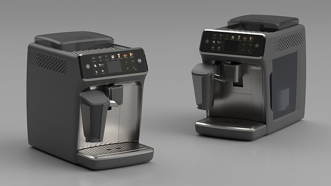 Automatic Espresso Machine Grey 3D model 3