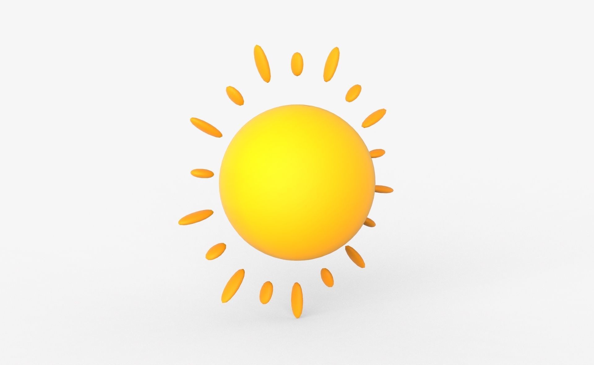 Prop89 Sun Low-poly 3D model_6