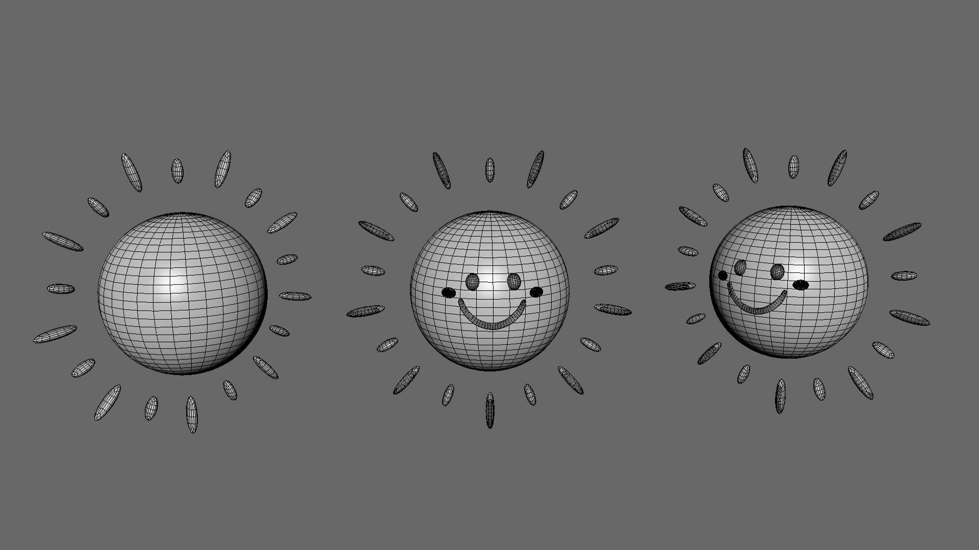 Prop89 Sun Low-poly 3D model_10