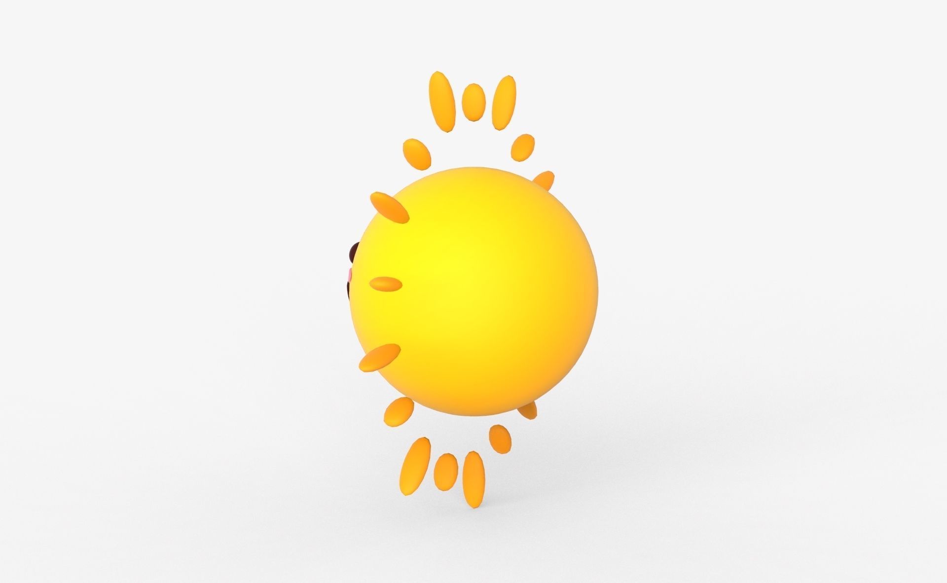 Prop89 Sun Low-poly 3D model_5