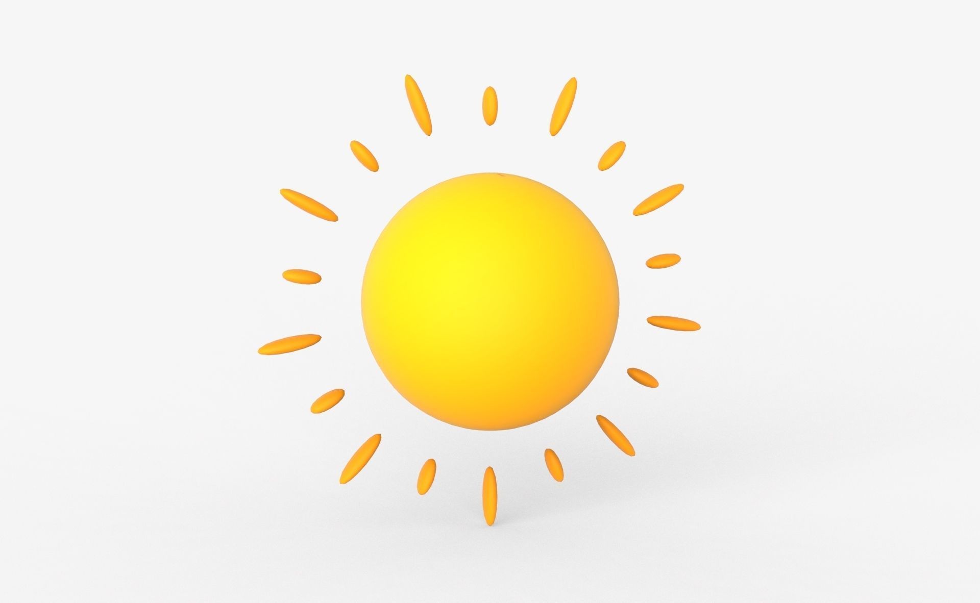 Prop89 Sun Low-poly 3D model_7