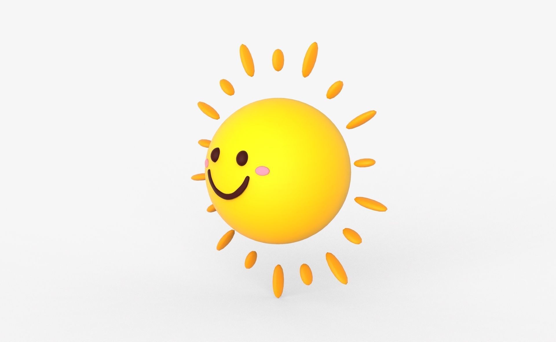 Prop89 Sun Low-poly 3D model_2