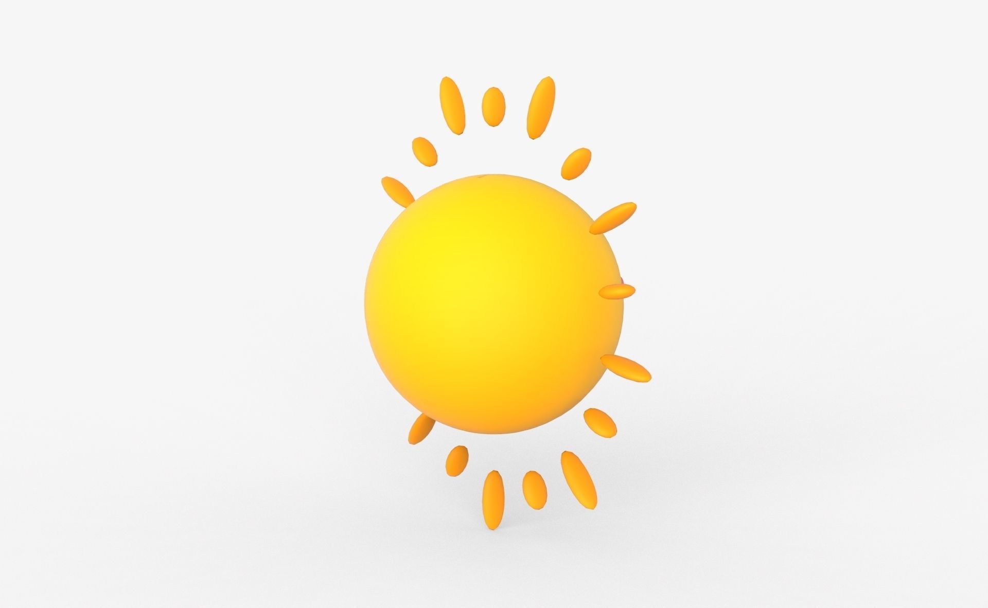 Prop89 Sun Low-poly 3D model_13