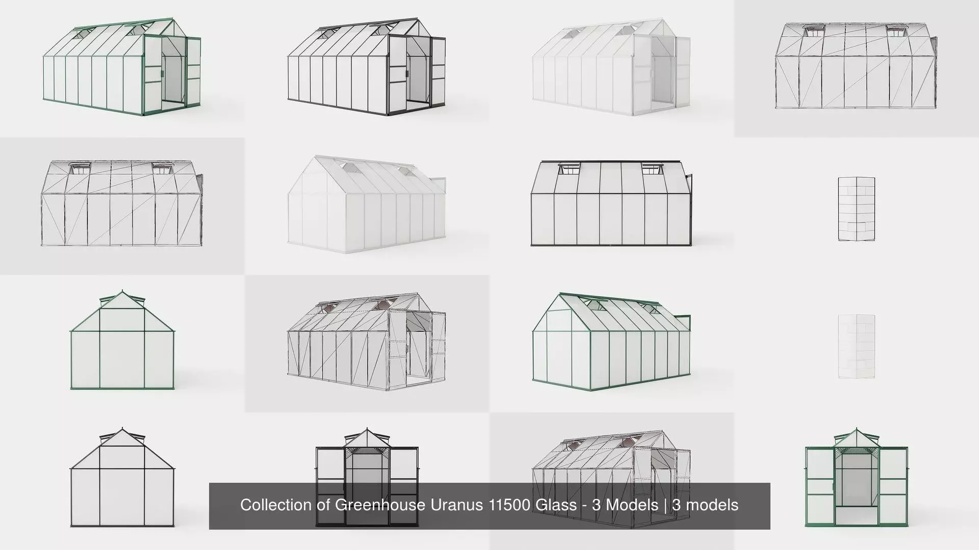 Collection of Greenhouse Uranus 11500 Glass - 3 Models _0